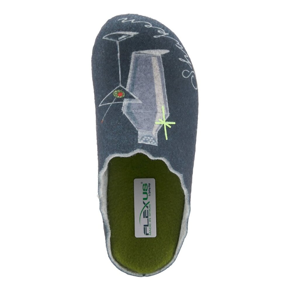 Martini Graphic Slippers | Cocktail Lover Gift | Navy | Indoor Outdoor | NWT - Picture 4 of 8